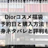 Diorコスメ福袋2026の予約日と購入方法！中身ネタバレと評判も！