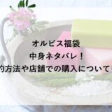 オルビス福袋2026の中身ネタバレ！予約方法や店舗での購入についても！